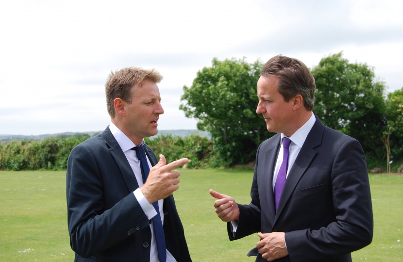 Derk Thomas with The Prime Minister in West Cornwall