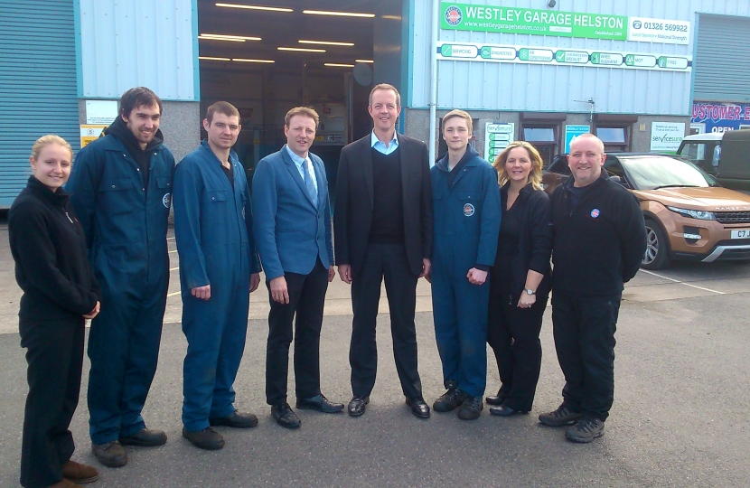Derek Thomas &  Nick Boles MP, with Martin and Julie Westley and their staff
