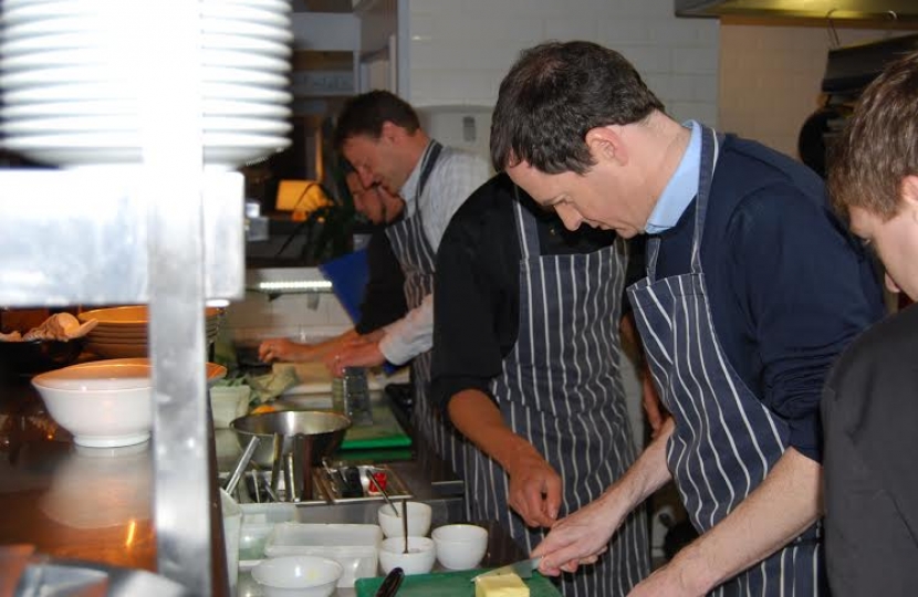 George Osborne & Derek Thomas in the kitchen