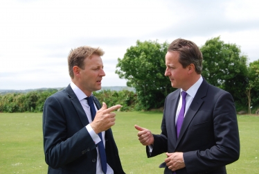 Derk Thomas with The Prime Minister in West Cornwall